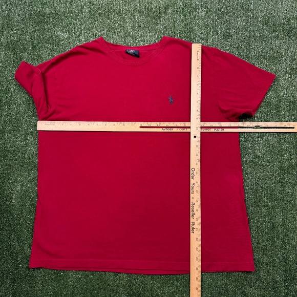 VINTAGE Polo Ralph Lauren T Shirt Men's Size M Red Short Sleeve Pony Y2K Tee - Picture 5 of 7